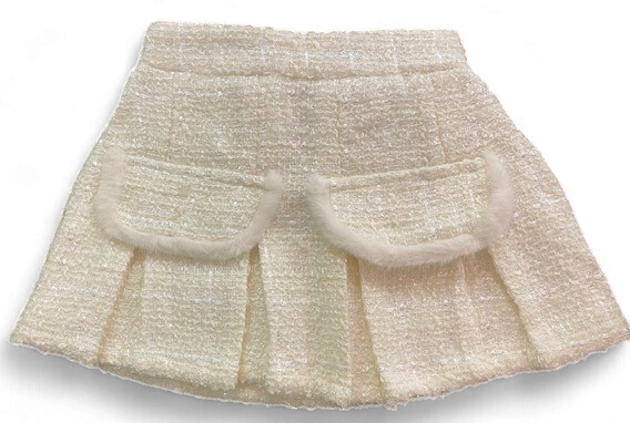 Kidsfun meisjes rok wit glitter