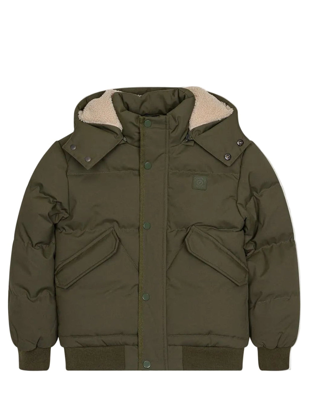 Doudoune garçon vert militaire