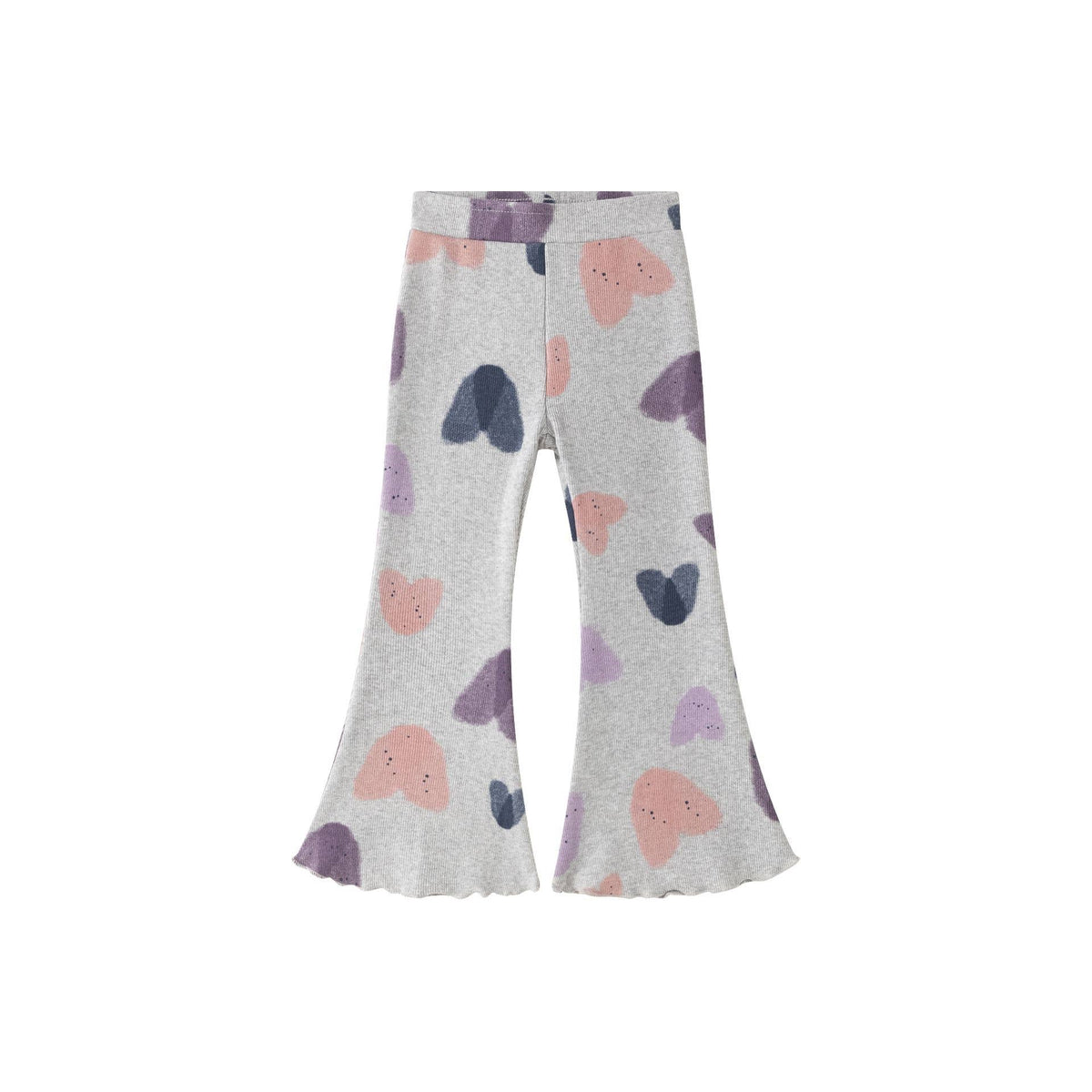 Newness Meisjes geribde broek met hartjesprint