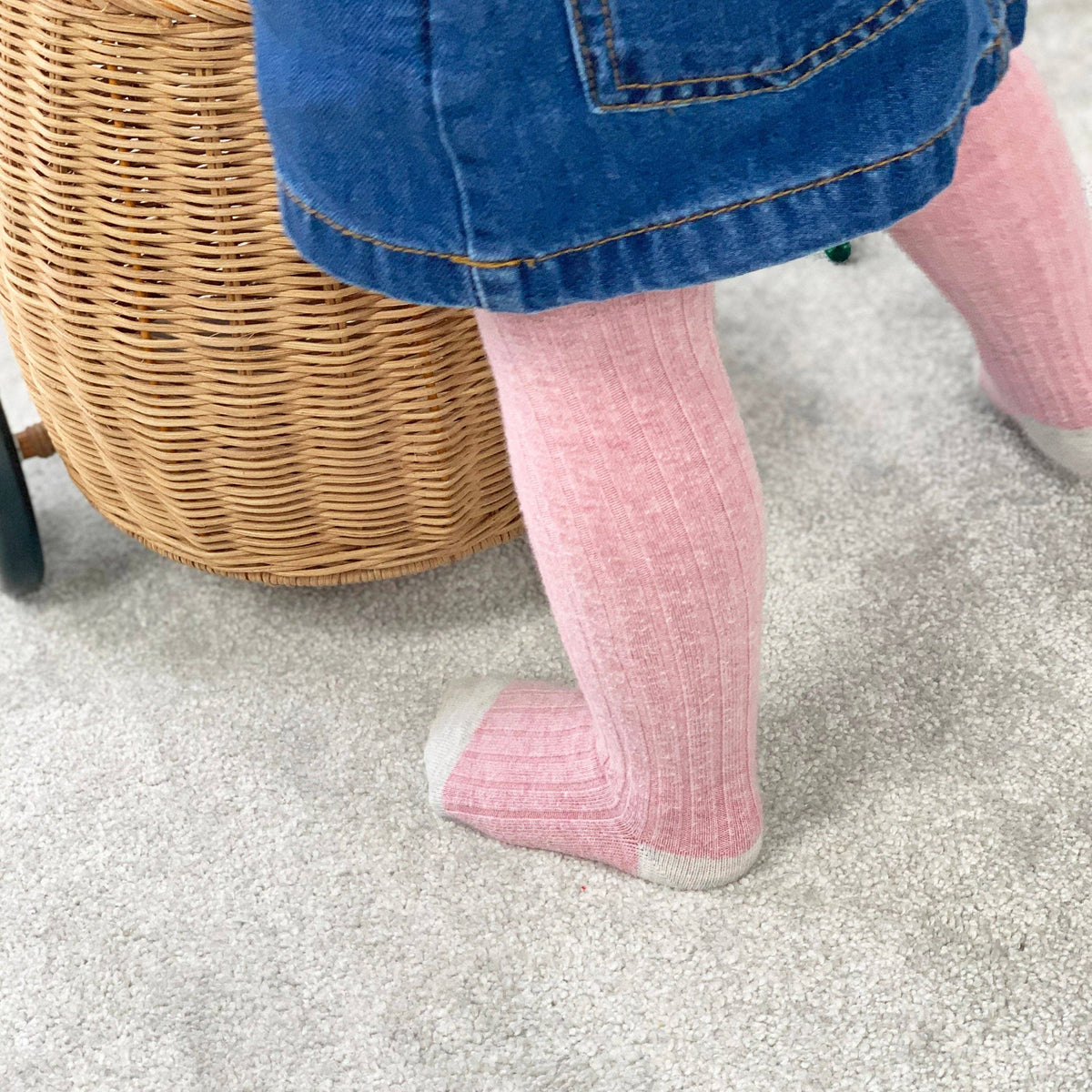 The Little Sock Company Antislip ribmaillot baby - Oudroze