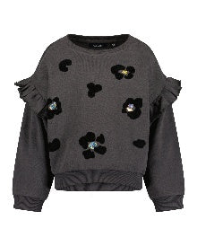 Blue Seven Meisjes sweater - Antraciet