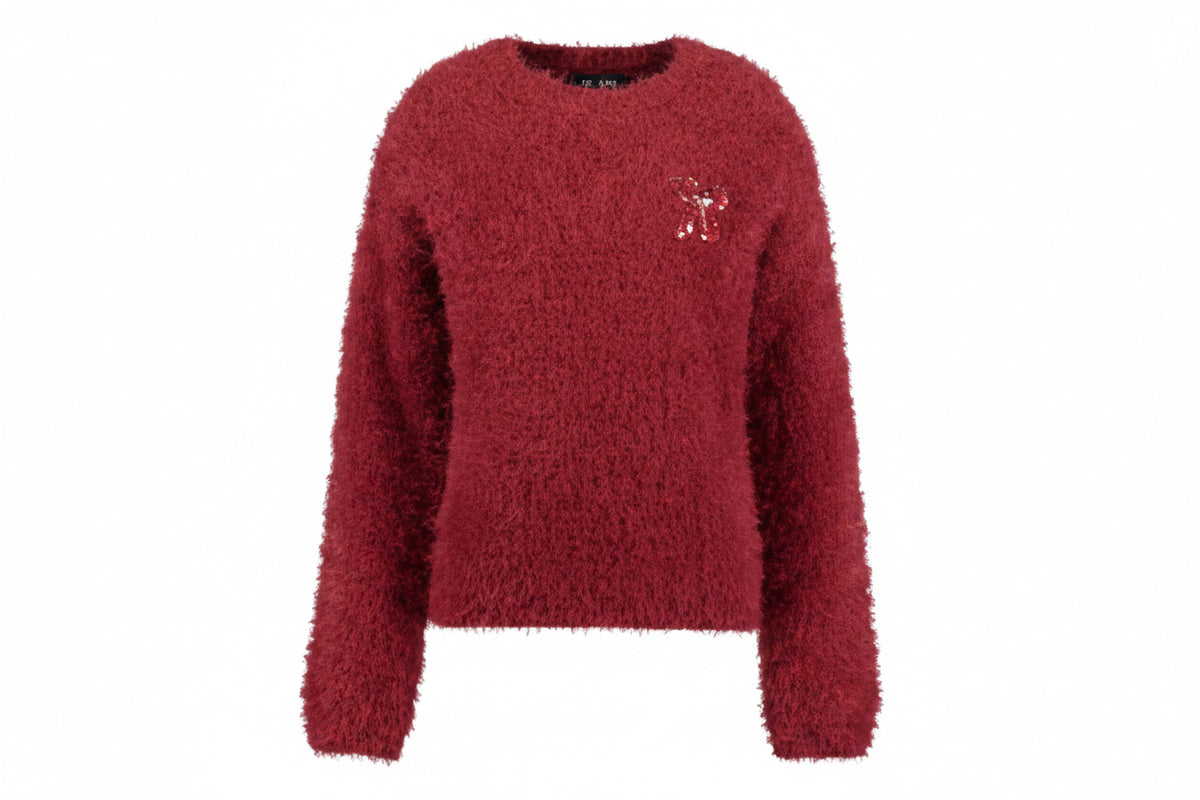 Meisjes trui - BORDEAUXROOD