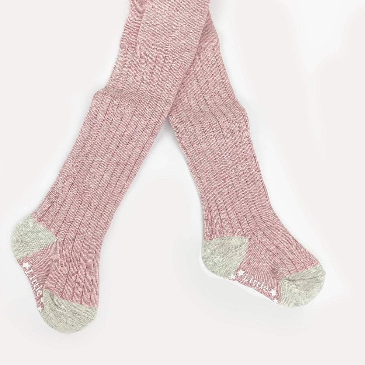 The Little Sock Company Body côtelé antidérapant pour bébé - Vieux rose