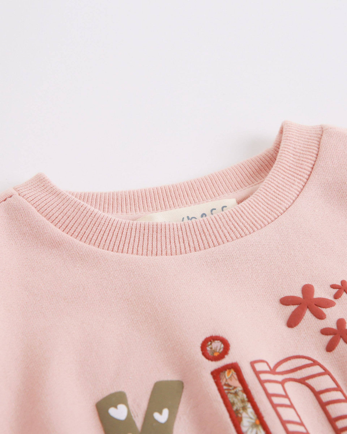 Newness Pull pour fille avec texte et volants aux manches