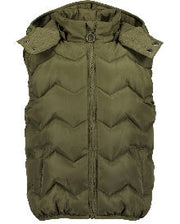 Blue Seven Jongens outdoor bodywarmer met afneembare capuchon - Olive