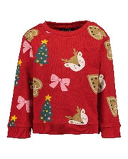 Blue Seven Peuter meisjes sweater - Fel rood