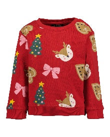 Blue Seven Peuter meisjes sweater - Fel rood