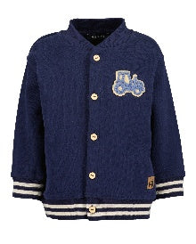Peuter jongens sweatvest met ribboord - NACHTBLAUW