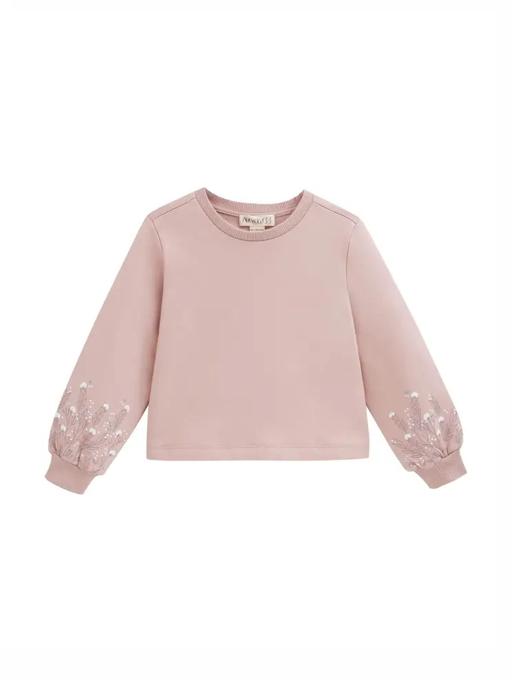 Geborstelde sweater oud roze meisje