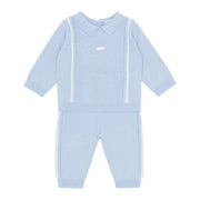 Blues Baby Boys Blue Knitted Two Piece Set