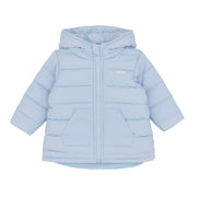 Blues Baby Boys Pale Blue Karlstad Quilted Hooded Puffa Jacket