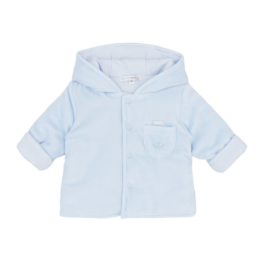 Blues Baby Boys Blue Velour Hooded Jacket