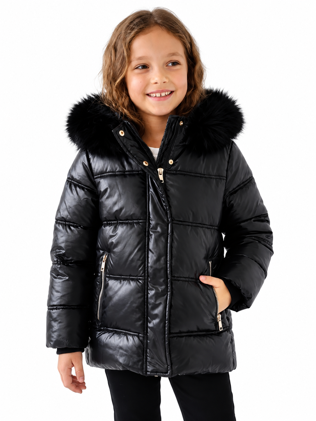 Doudoune Zayne pour fille Paris noire ou champagne