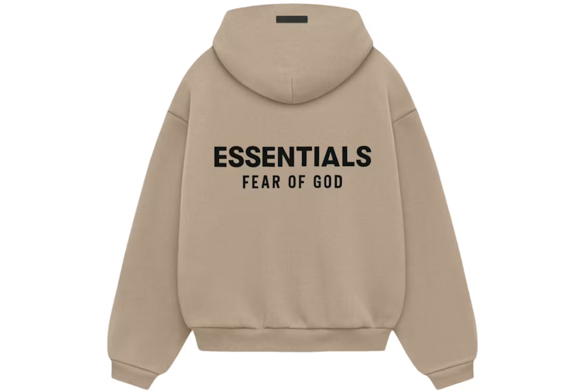 Essentials fear of god hoodie kids desert sand