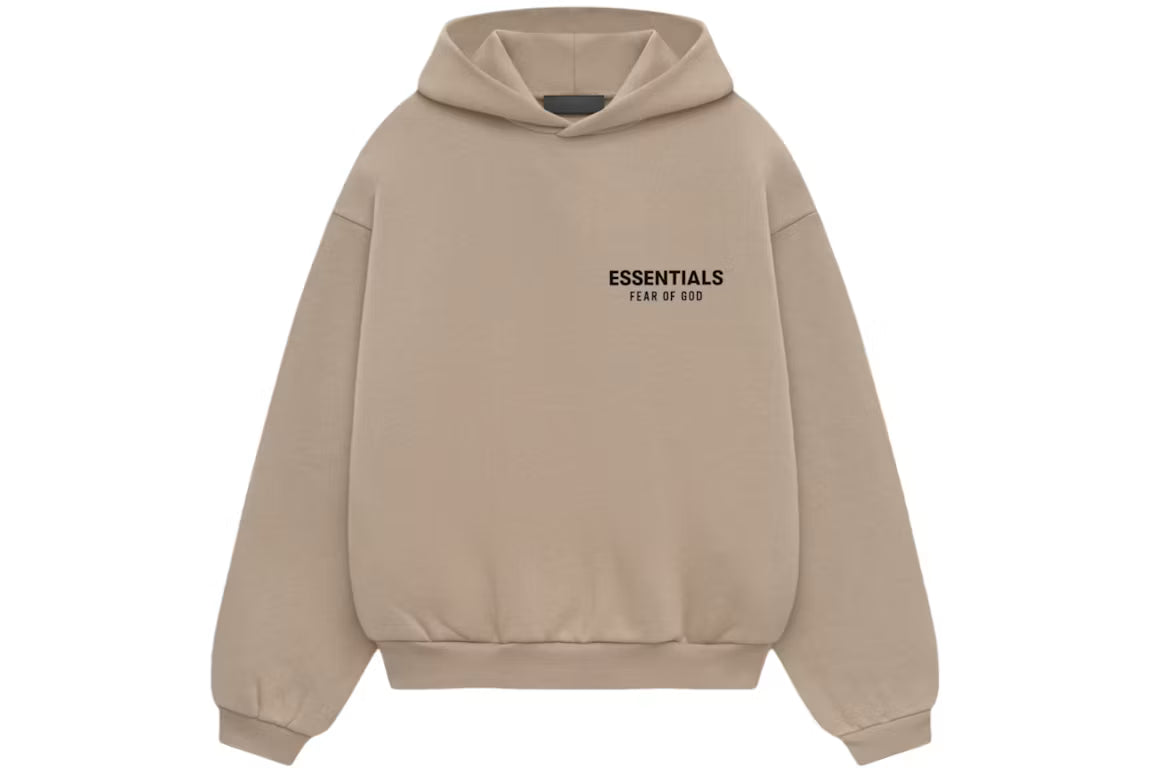 Essentials fear of god hoodie kids desert sand