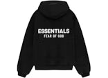 Essentials fear of god hoodie kids black/white