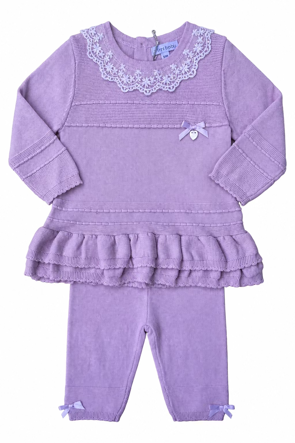 Blues Baby Girls Pink Knitted Tunic and Legging Set