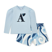 A'dee powder blue Nova Short Set
