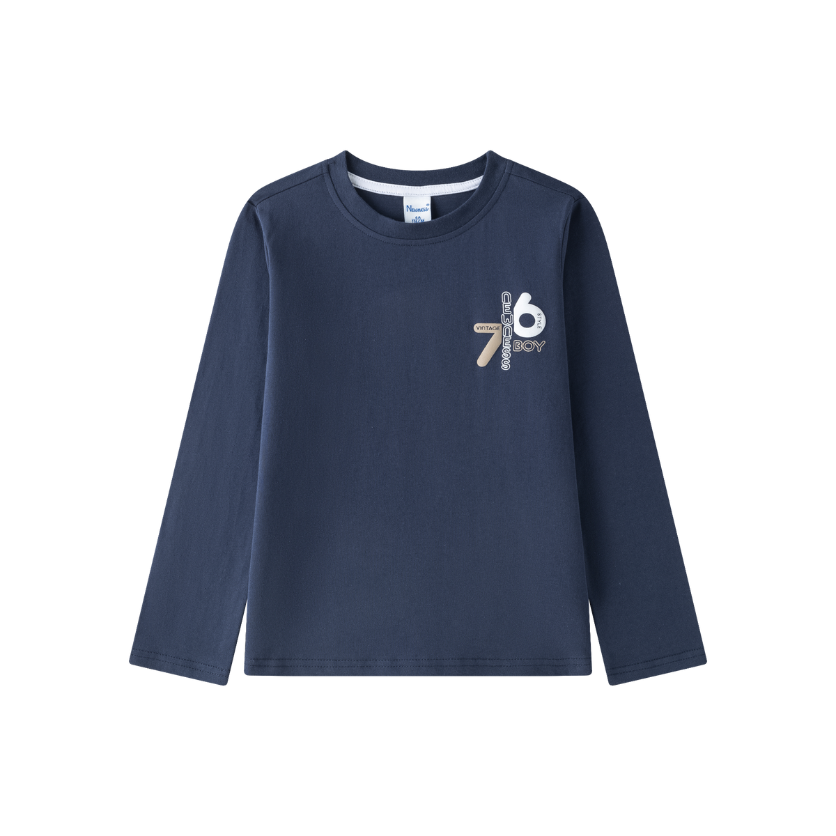 Newness Jongens longsleeve met tekstprint - Zwart