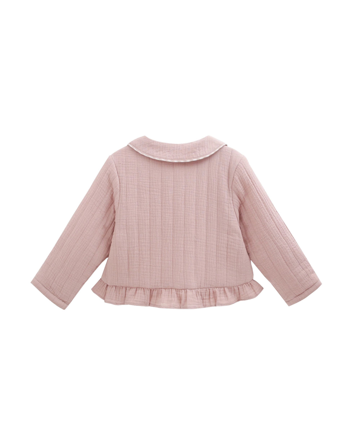 Gebreid jasje kraag en knopen beige