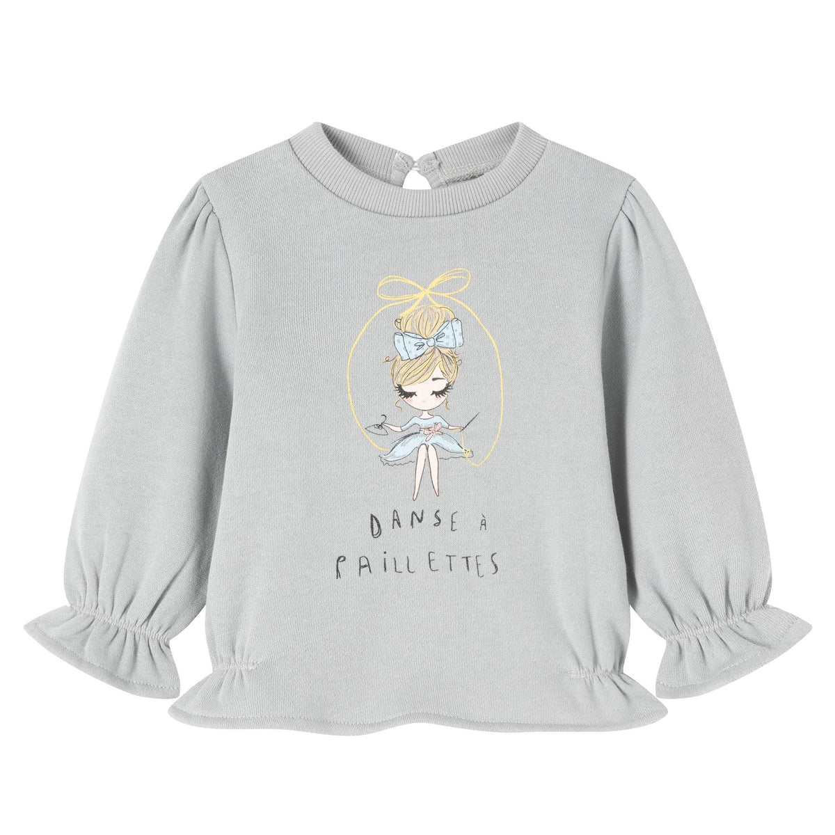 Newness Baby sweater met ballonmouwen Grijs