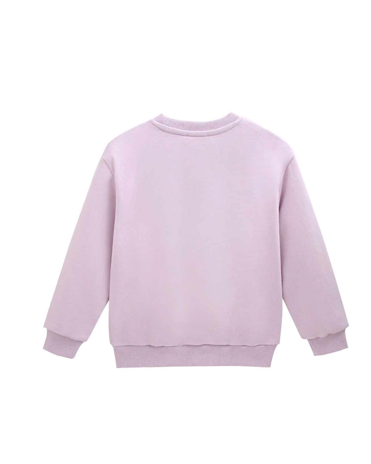 Sweatshirt met fleecevoering tekst en strik met paars