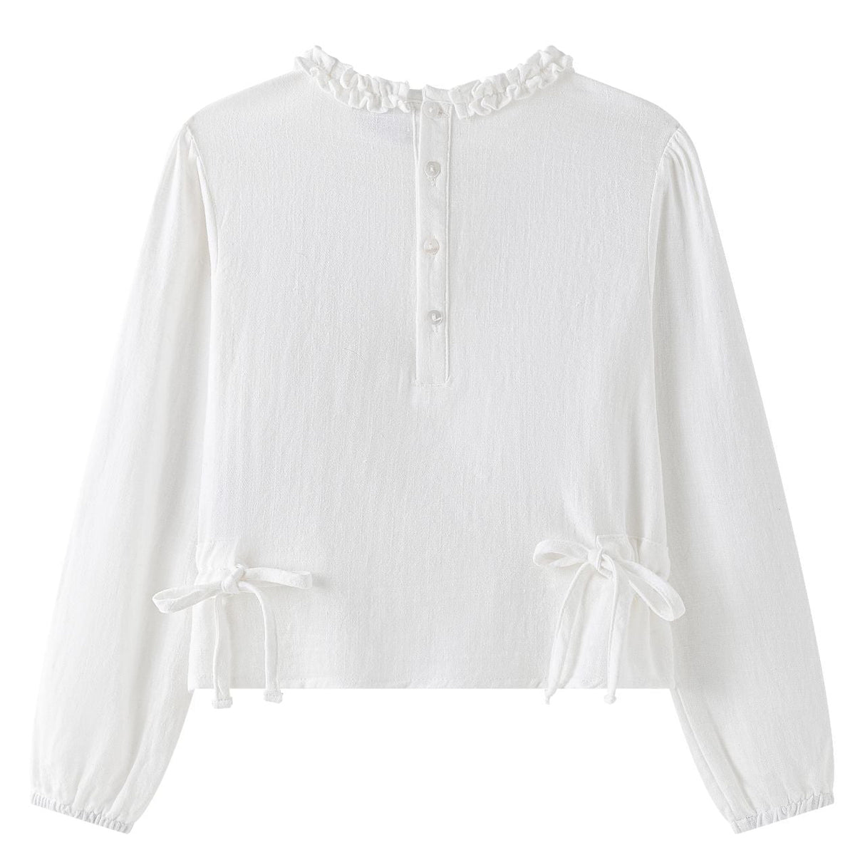 Blouse met lange mouwen en elastische manchetten meisje
