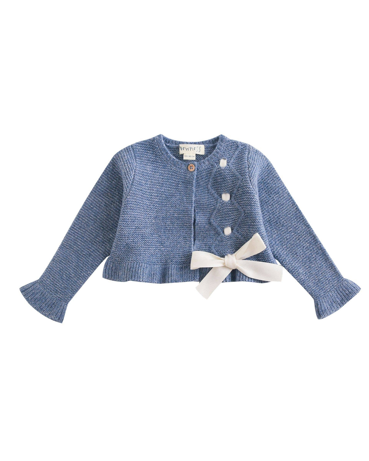 Newness Baby gebreid vestje met knopen en strik