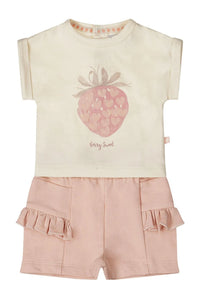 Dirkje  shirt + broek lichtroze/ecru