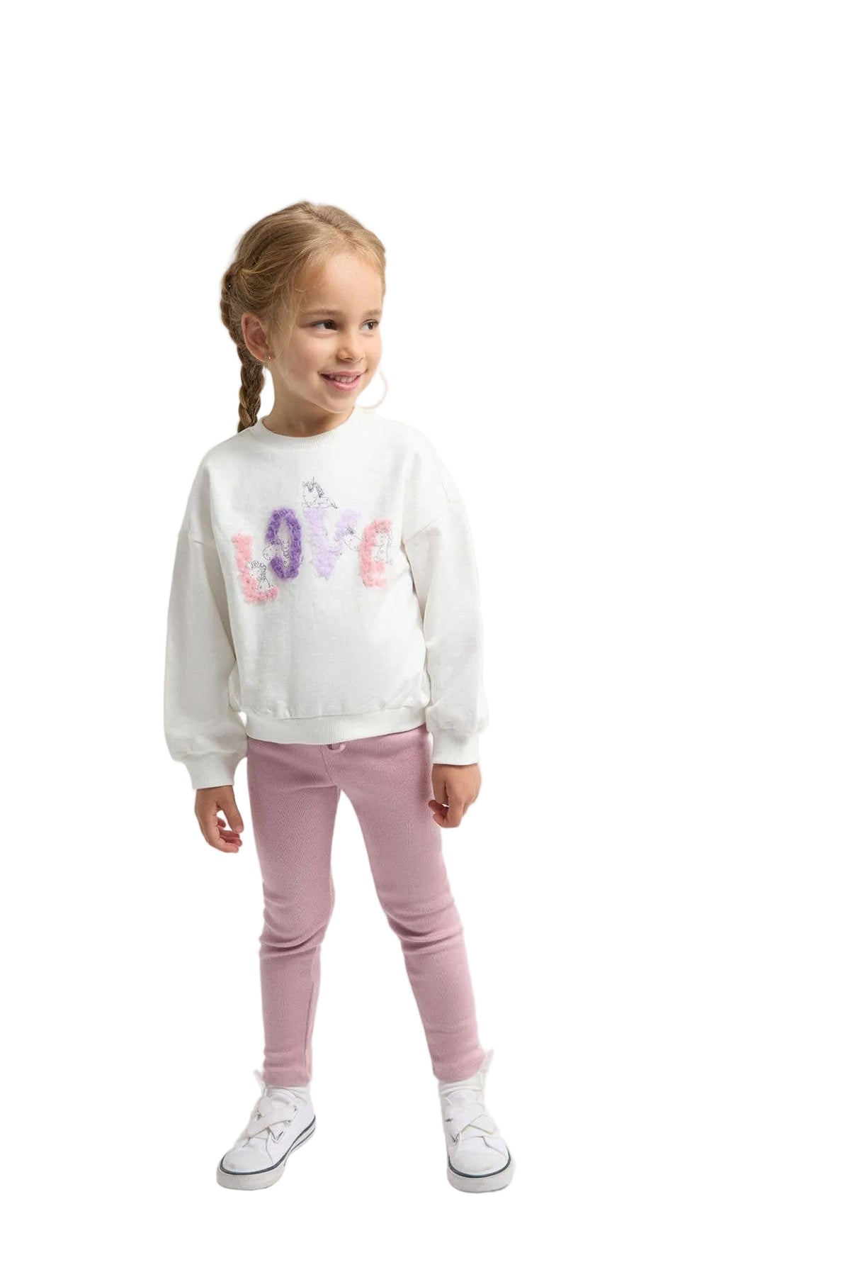 Newness Meisjes fleece trui Wit