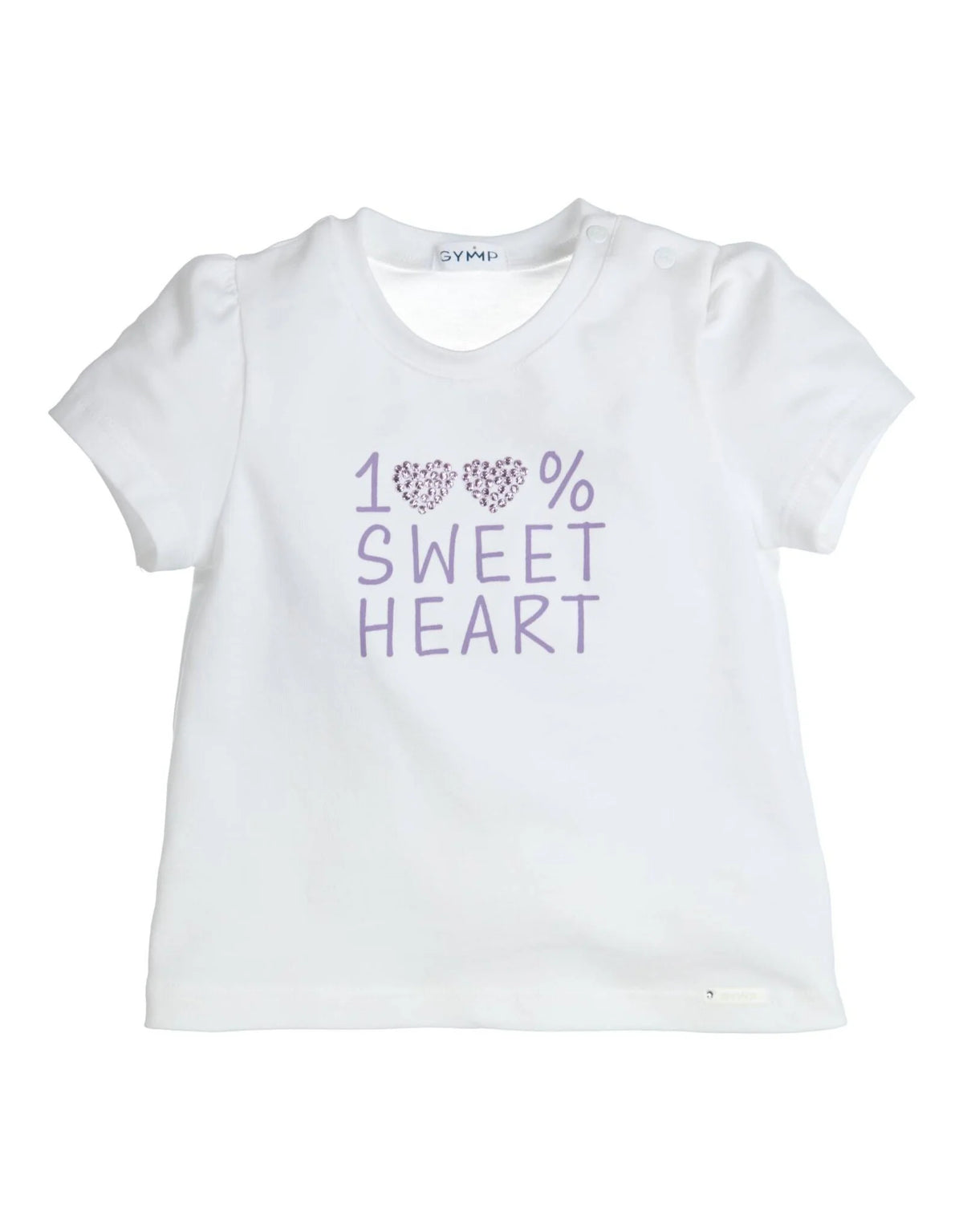Gymp T-shirt Aerobic 100% sweetheart White