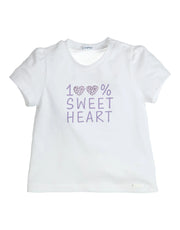 T-shirt Gymp Aerobic 100% sweetheart blanc