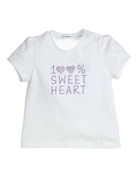 Gymp T-shirt Aerobic 100% sweetheart White