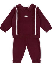 Blues Baby Boys Bordeaux Knitted Two Piece Set