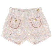 Angel's Face Nessa tweed shorts pink mix