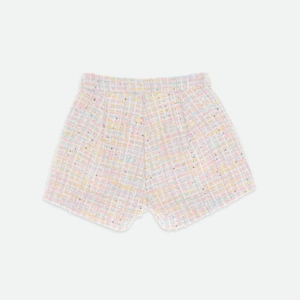 Angel's Face Nessa tweed shorts pink mix
